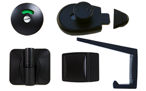 Metlam Black Satin Door Furniture